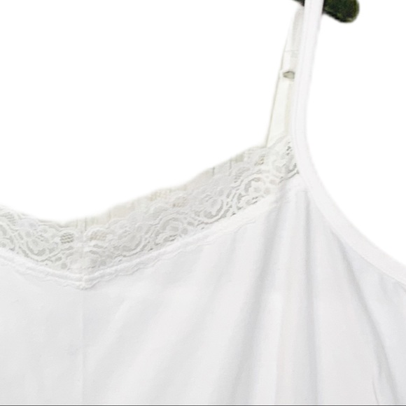 🎀 Catherines White Lace Trim Cami Tank 4X - Picture 4 of 6